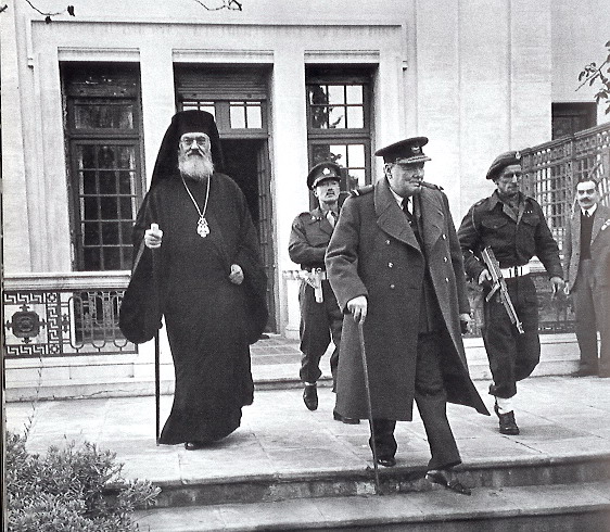 Archbishop Damaskinos and Winston Churchill