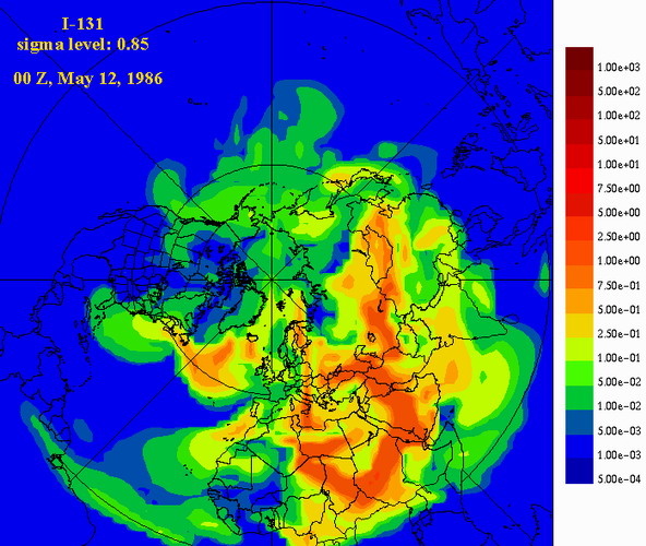 Chernobyl radiation levels