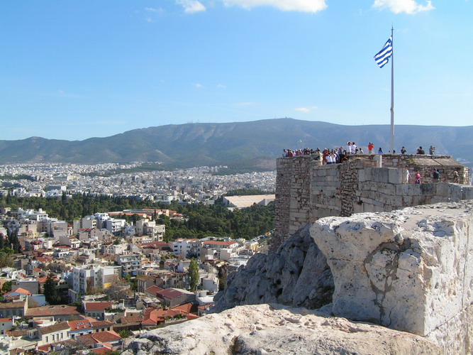 Flag on the Acropolis