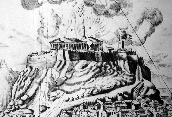 Destruction of the Parthenon by F Fanelli